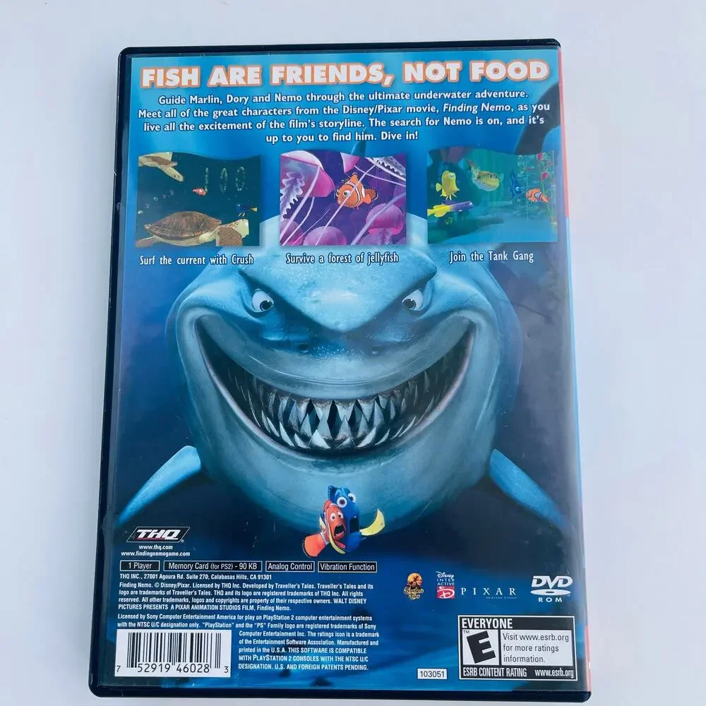 Disney Pixar Finding Nemo Sony PlayStation 2 PS2 2003 Everyone CIB